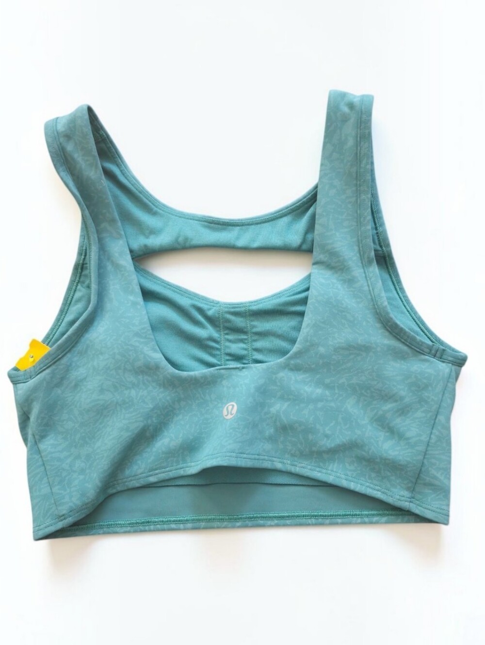 Lululemon Longline Cutout Sports Bra Teal Blue Green Yoga Gym Athleisure Size XS - Picture 3 of 3